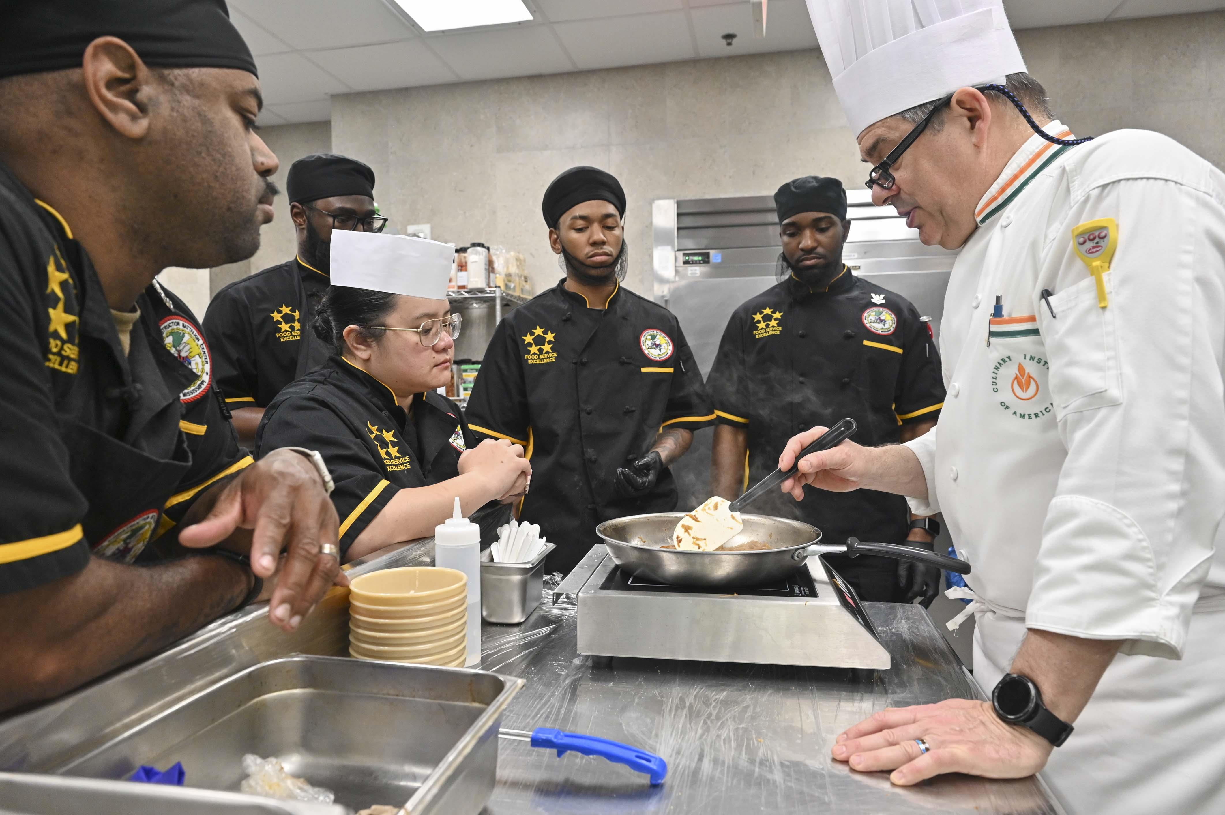 Group of Navy Culinary Specialists during hands-on training
