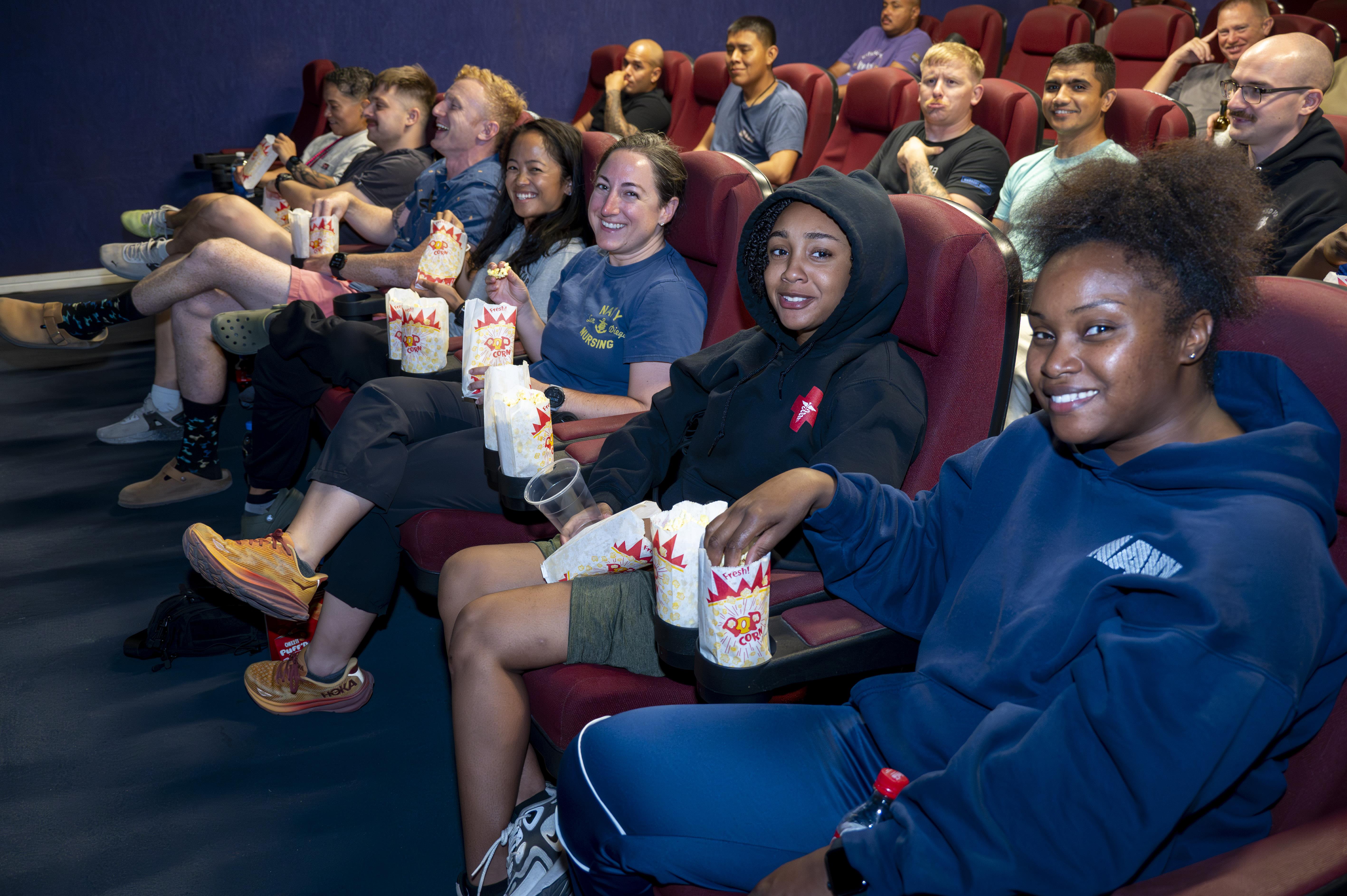 Sailors enjoying the advance screening of Marvel's The Fantastic 4: First Steps